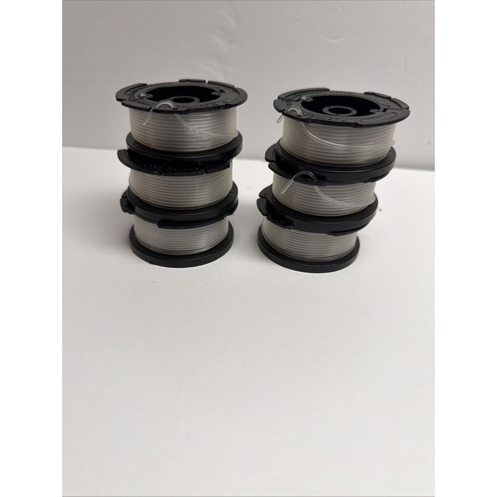 Pack of 6 Black & Decker Trimmer Spool Cartridge‎